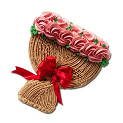 Designer butterscotch flavour floral bouquet cake - 2kg  - code FC03